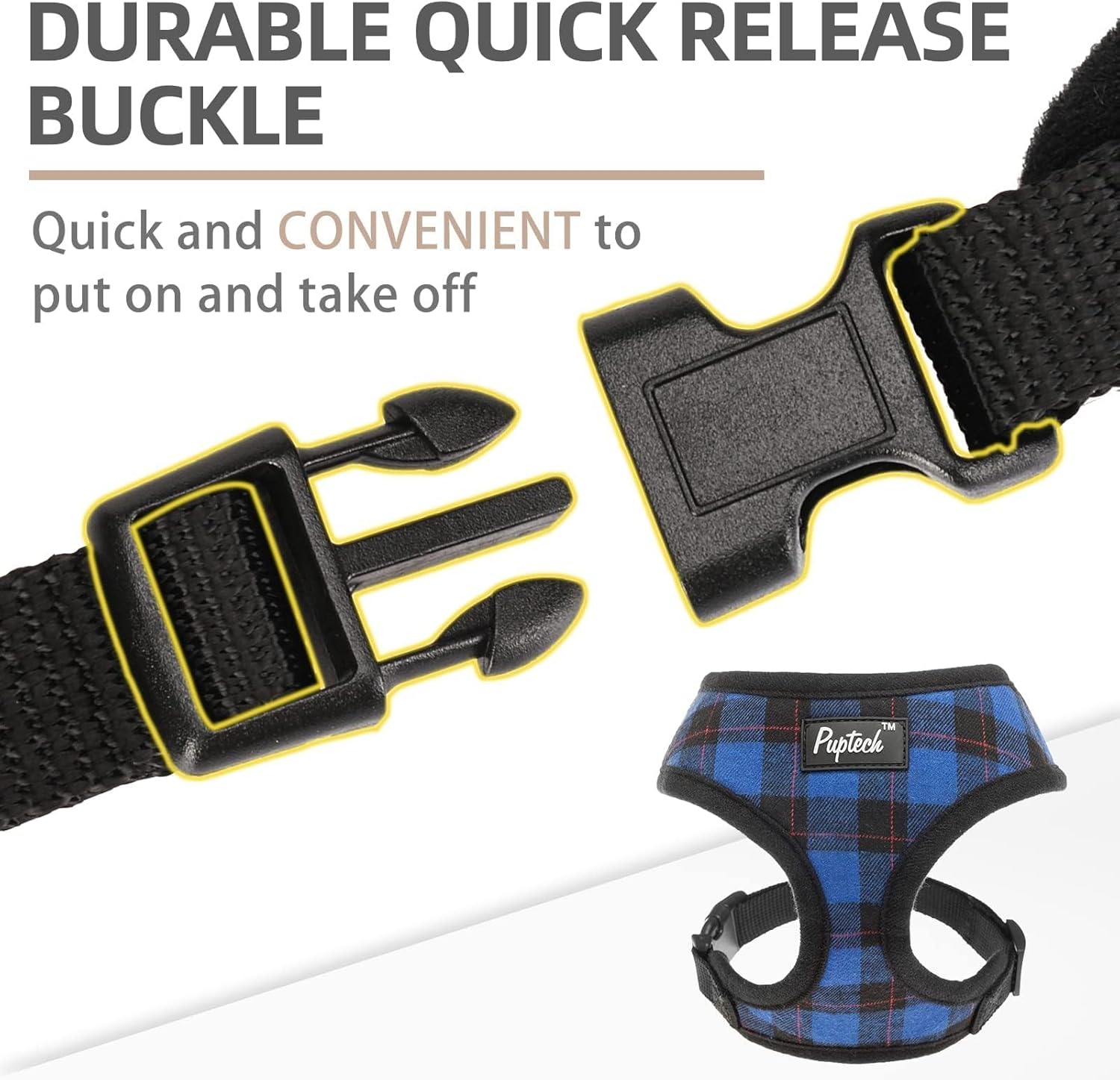 Size S PUPTECK Soft Mesh Dog Harness and Leash Set Pet Puppy Cat Comfort Padded Vest No Pull Harnesses, Navy Blue,